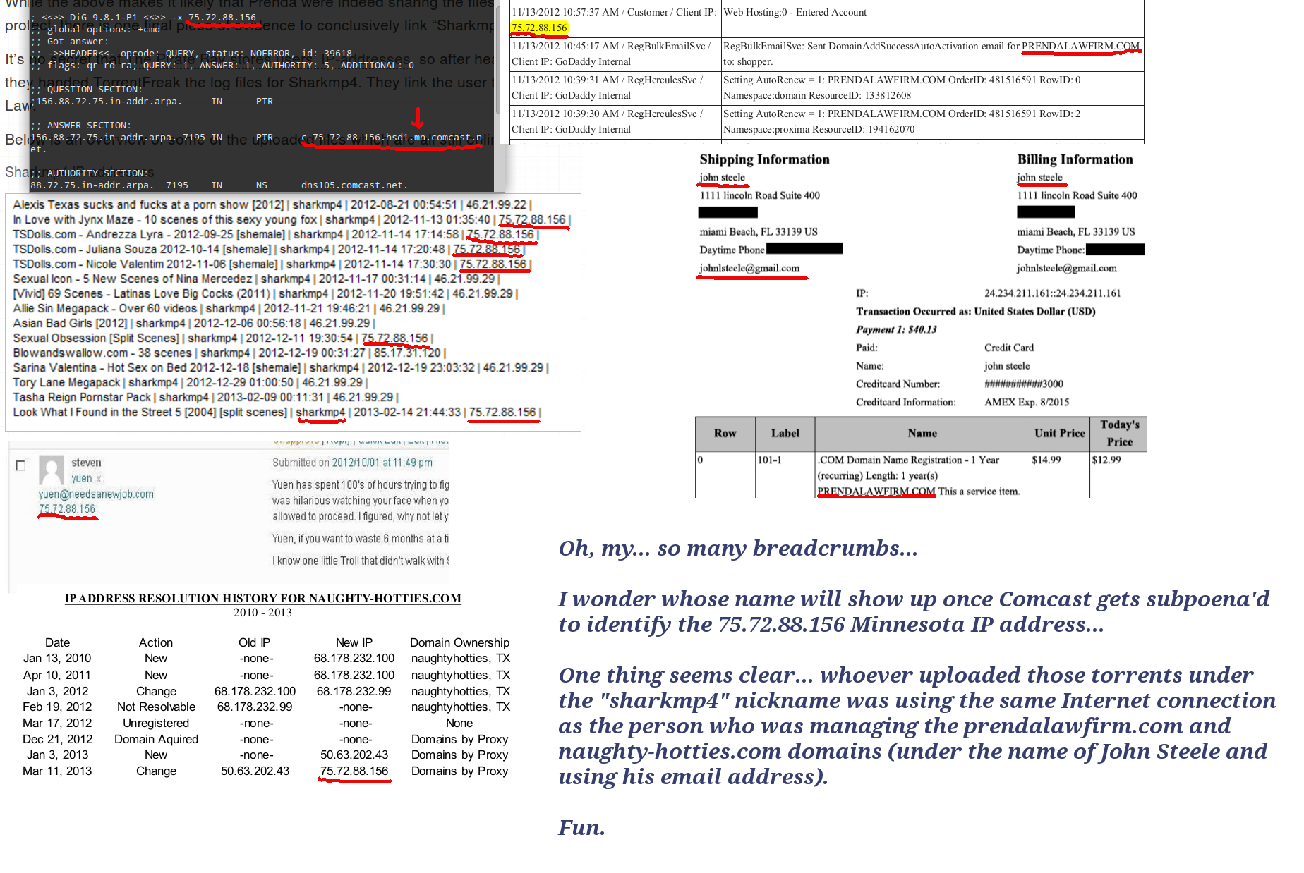 Irony Alert: John Steele Denies Uploading Anything Ever Despite Growing IP Evidence